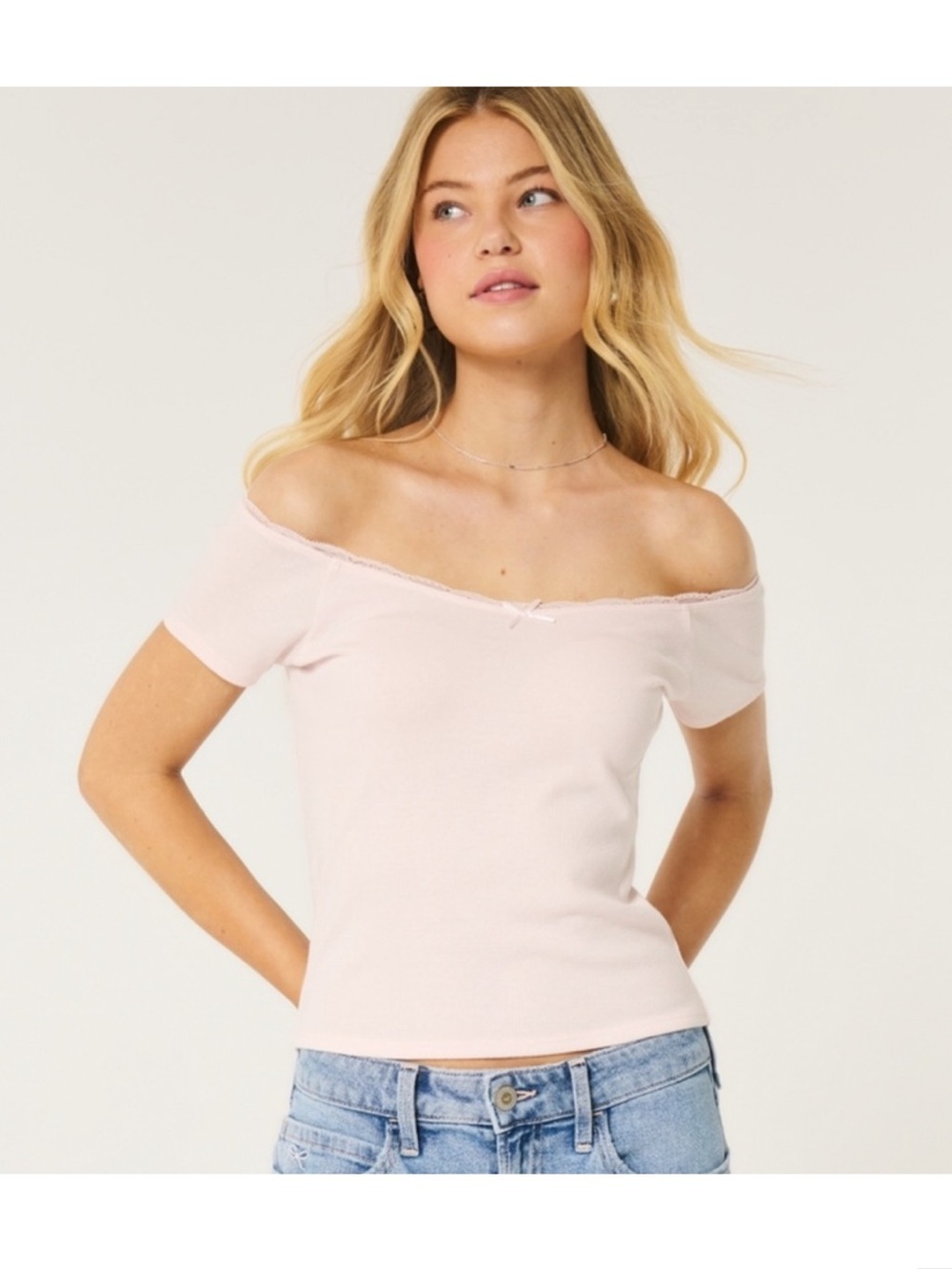 Hollister Off Shoulder Lace Top